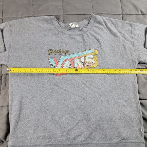 Vans Adults XL Gray Pullover Sweatshirt Greetings From Sunny Vans Long Sleeve - Picture 6 of 9